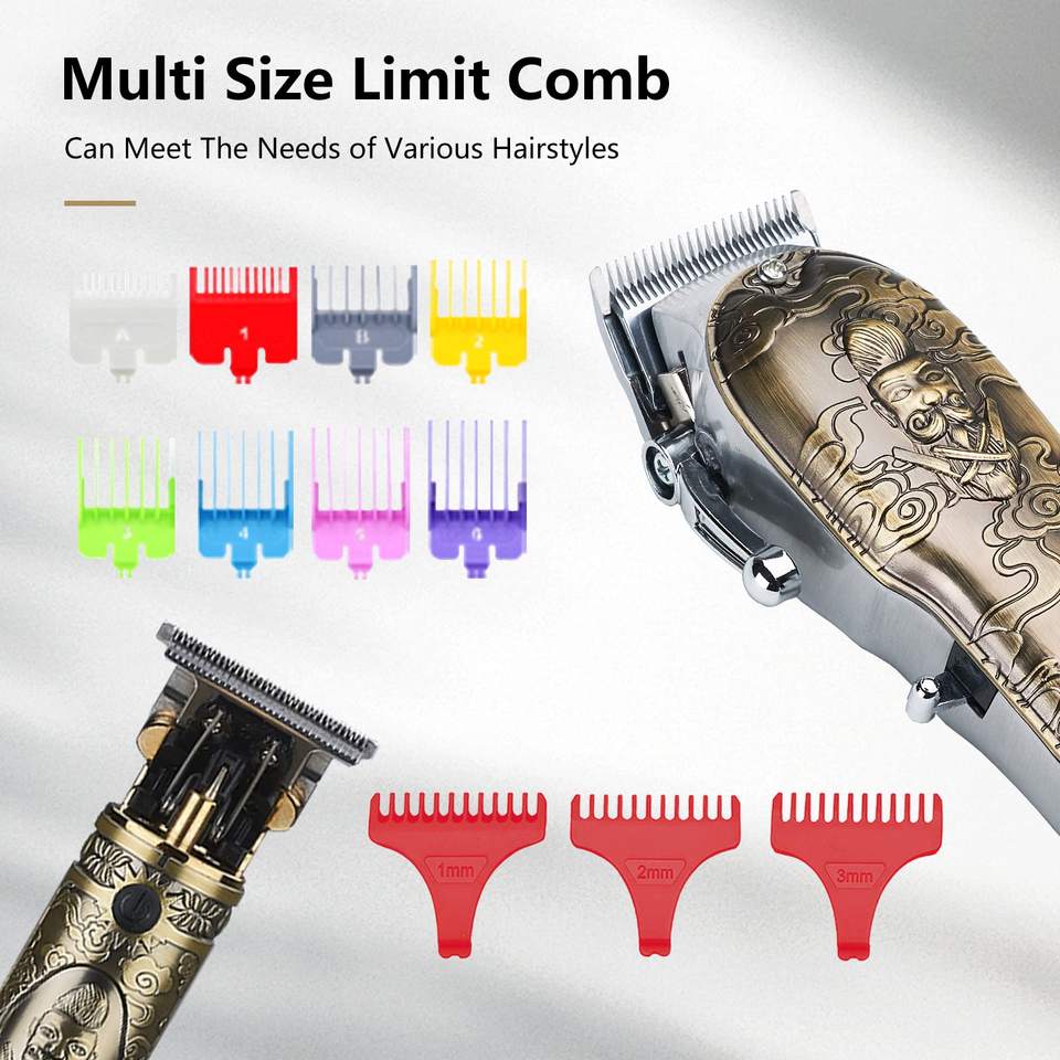 Resuxi Hair Clipper Beard Trimmer Nose Hair Trimmer 3pcs Set