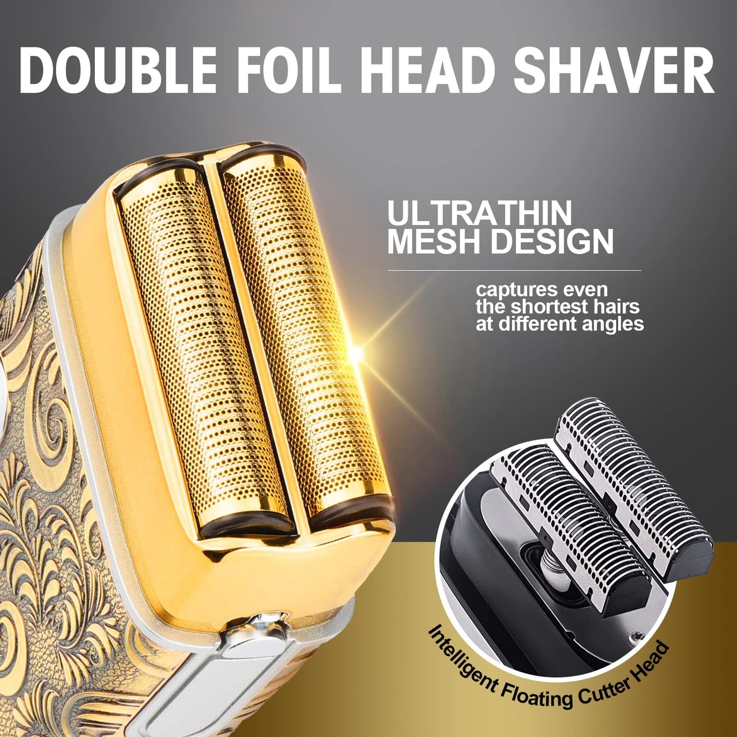 Waterproof Hair Trimmer for Men & Electric Razor Shaver Set