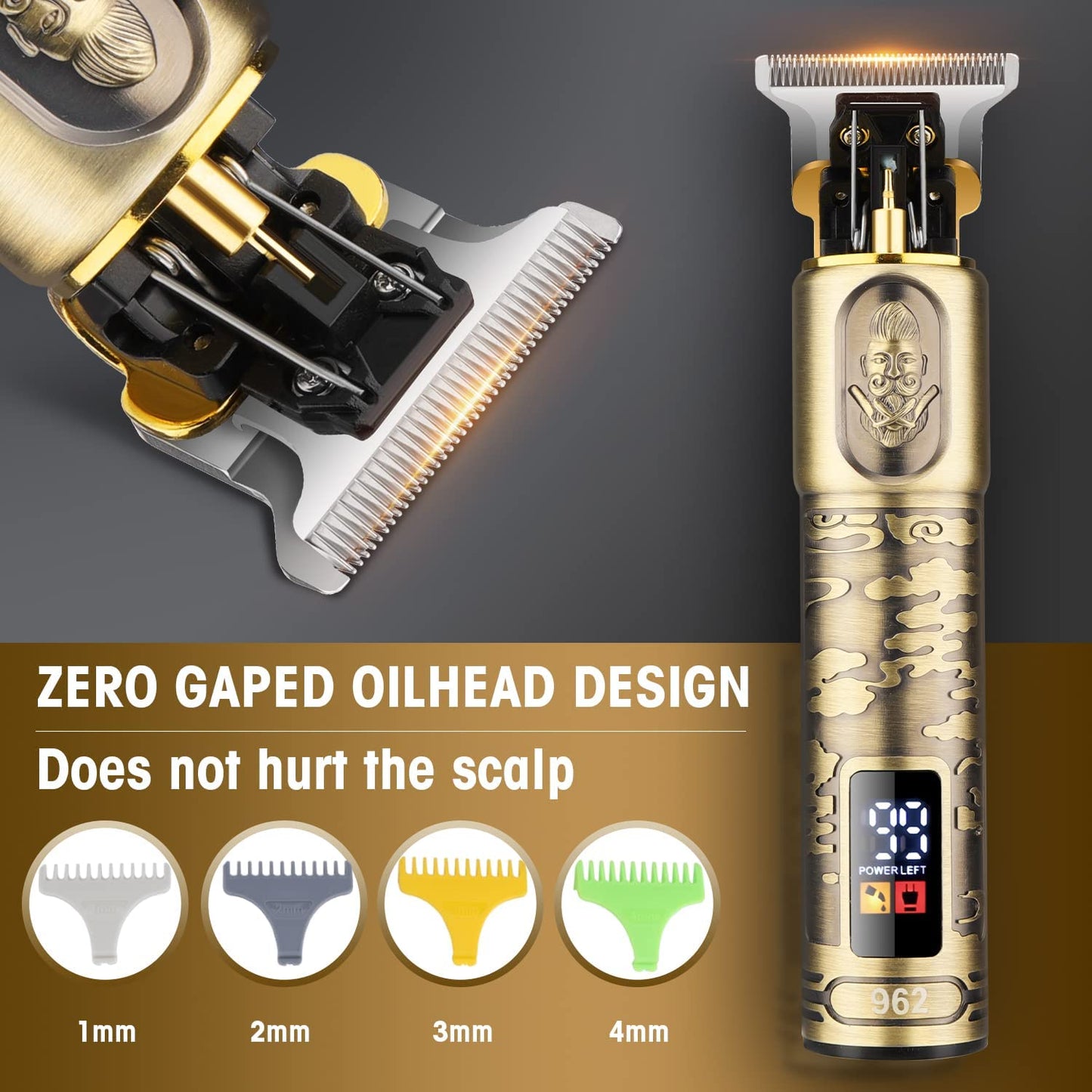 Waterproof Hair Trimmer for Men & Electric Razor Shaver Set